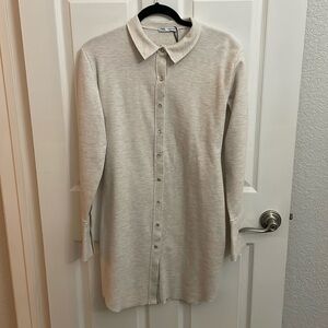 NWOT Zara Long Sleeve Button Down Collared Dress